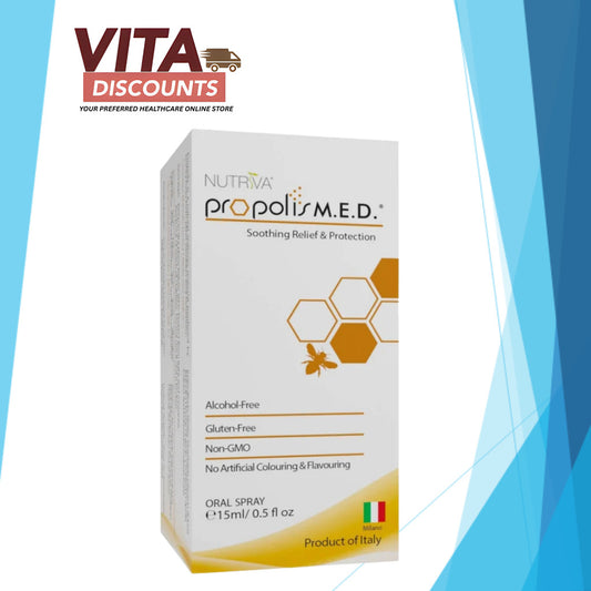Nutriva Propolis Med Soothing Relief & Protection Oral Spray (15ml)