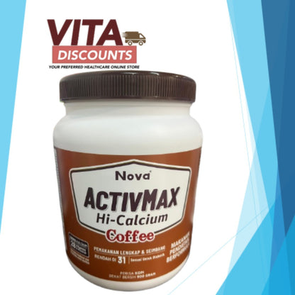 Nova Activmax Hi-Calcium Powder Coffee (900g) [Exp 02/2027]  [Extra 1 Gift]