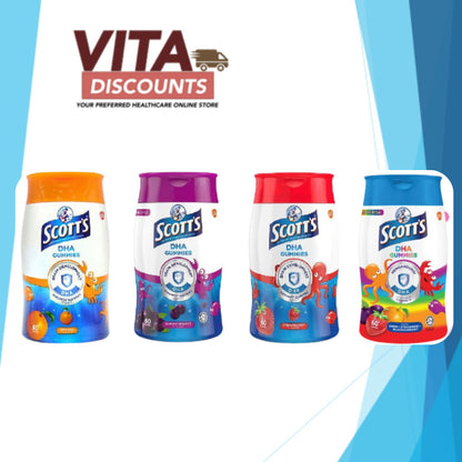 Scott's Dha Gummies - Strawberry/Assorted/Orange/Blackcurrant (60's)