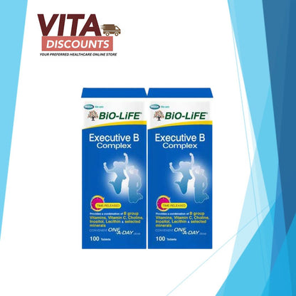Bio-Life Executive B Complex Tabs (100's x 1/2 Pack) [Exp 07/2029]