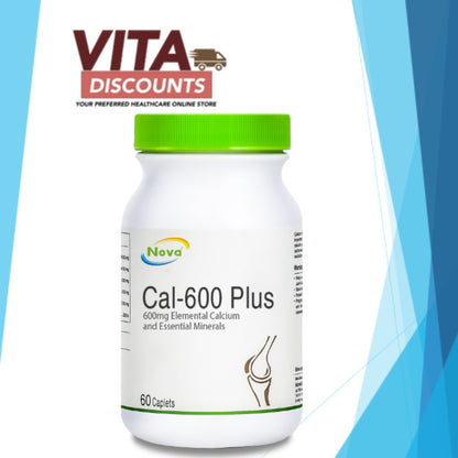 Nova Cal-600 Plus 600/200mg Tabs (60's) [Exp 08/2027]  [Extra 1 Gift]
