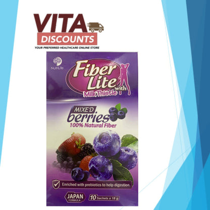 Nutrilife Fiber Lite Sachets Mixed Berries / Pineapple (18g) (10's) [Exp 02/2027]