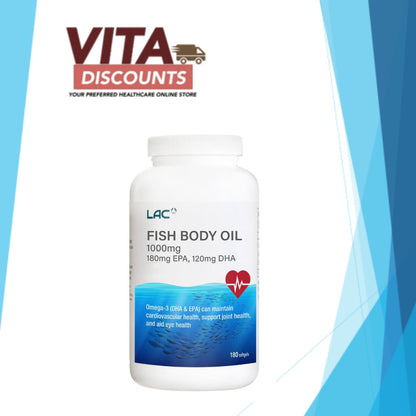 Lac Fish Body Oil 1000mg Sgels (180's) [Exp 04/2027]