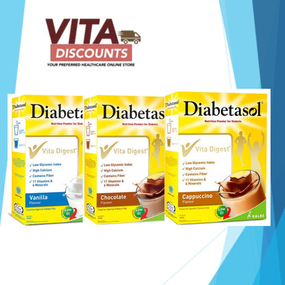Diabetasol Powder Cappuccino / Chocolate / Vanilla (600g) [Extra 1 Gift]