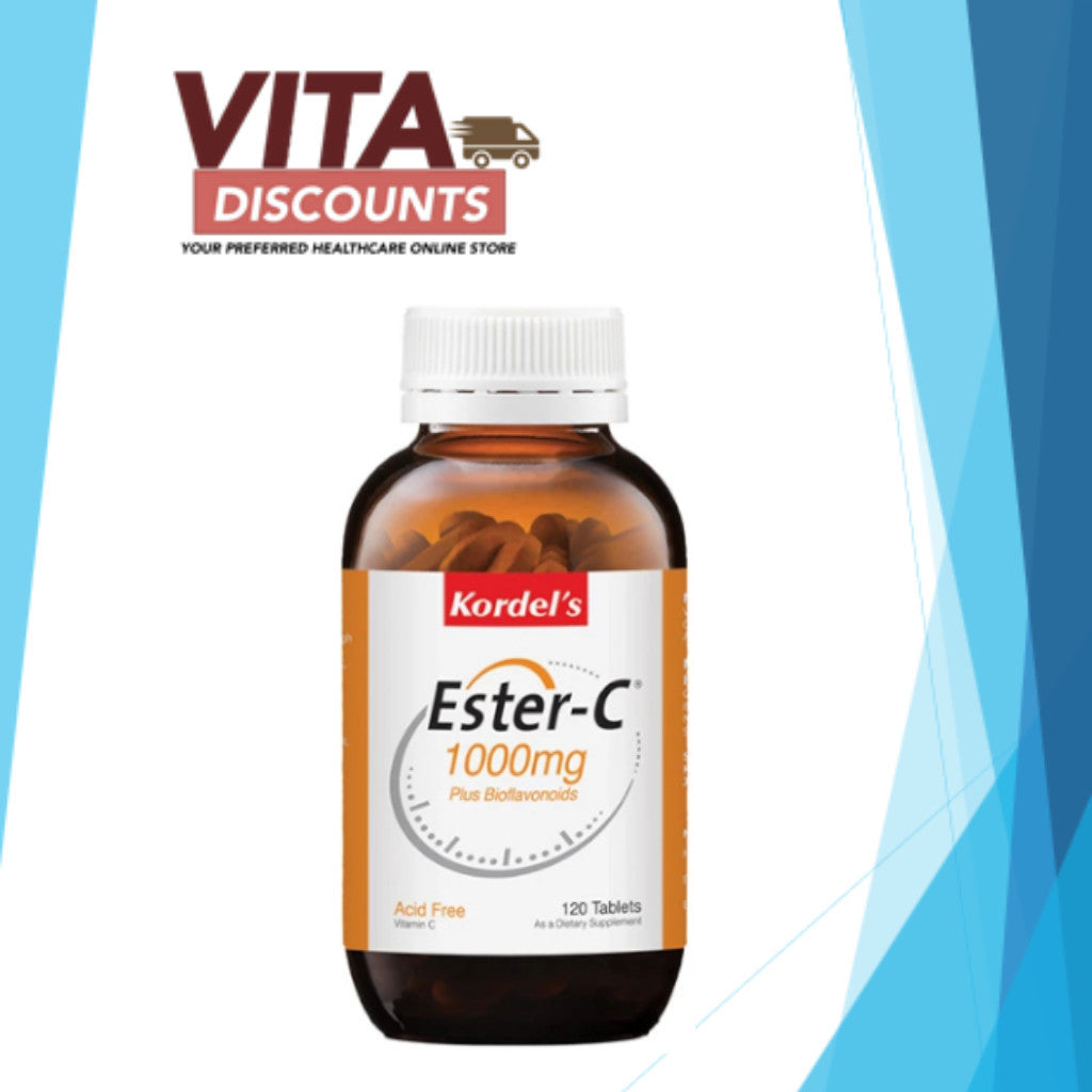 Kordel's Ester-C 1000mg Tabs Single Bottle (120's) [Exp 04/2027]