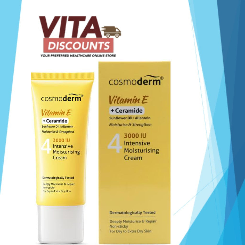 Cosmoderm Vitamin E + Ceramide Intensive Moisturising Cream 3000Iu (50ml)