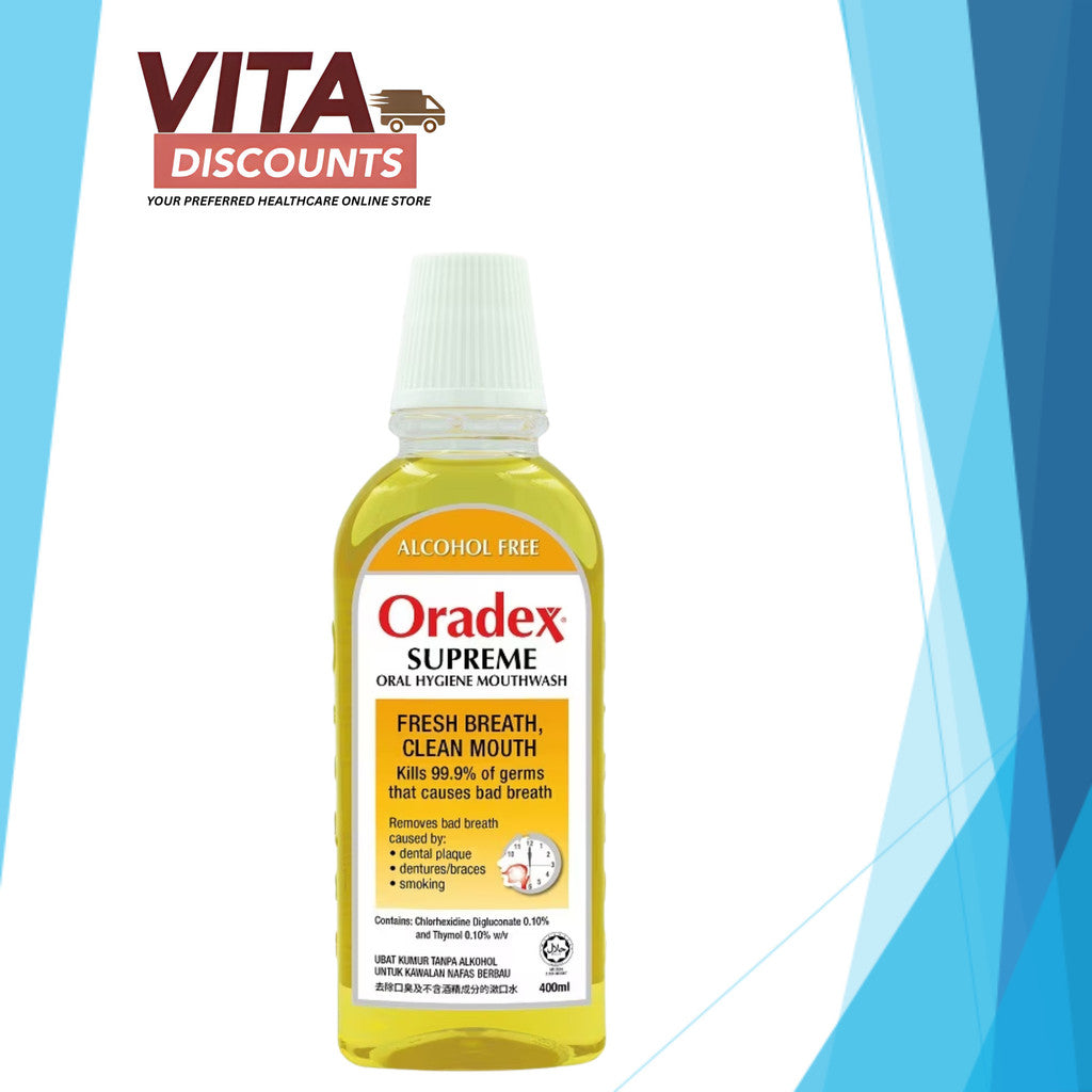 Oradex Supreme Oral Hygiene Mouthwash (400ml) [Exp 11/2027]