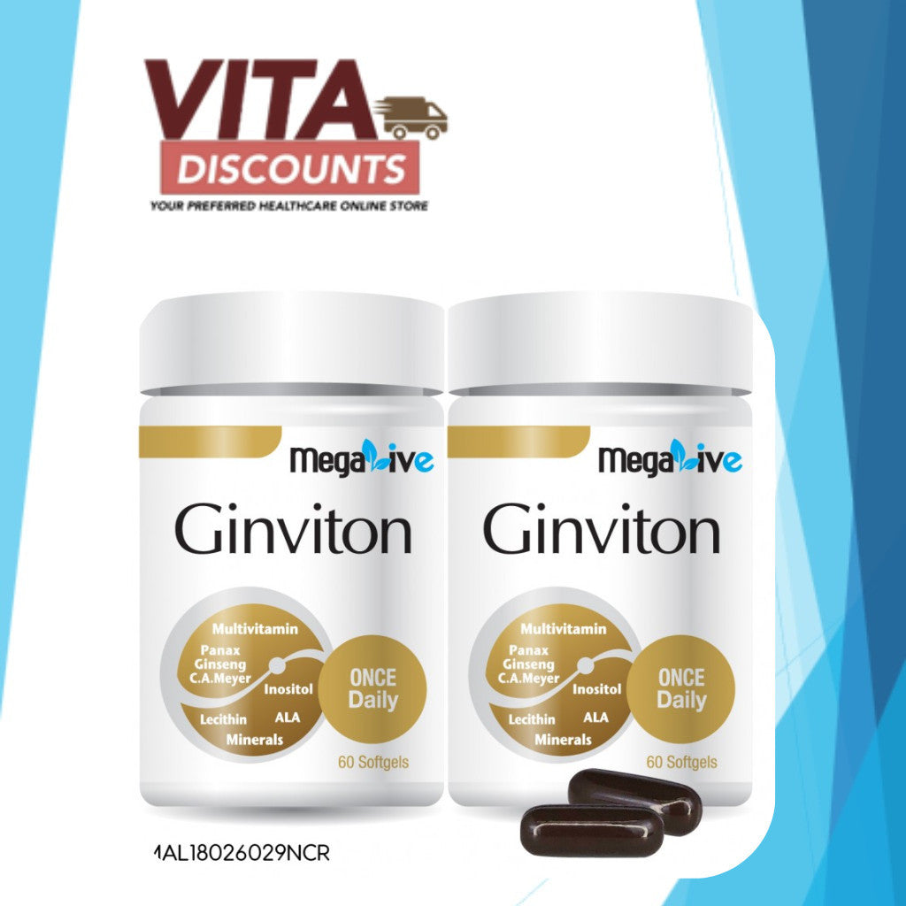 Megalive Ginviton Sgels (60's) Pack-Of-2 [Exp 05/2027]  [Extra 2 Gift]