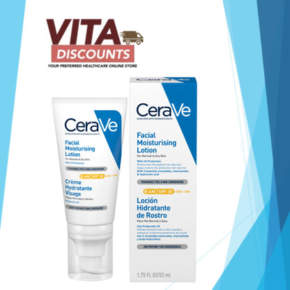 Cerave Facial Moisturising Lotion Am Spf30/Spf50/Pm (52ml) [Exp 03/2028]