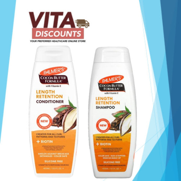Palmer's Cocoa Butter Formula With Vitamin E Length Retention - Shampoo/Conditioner (400ml) [Exp 06/2027]