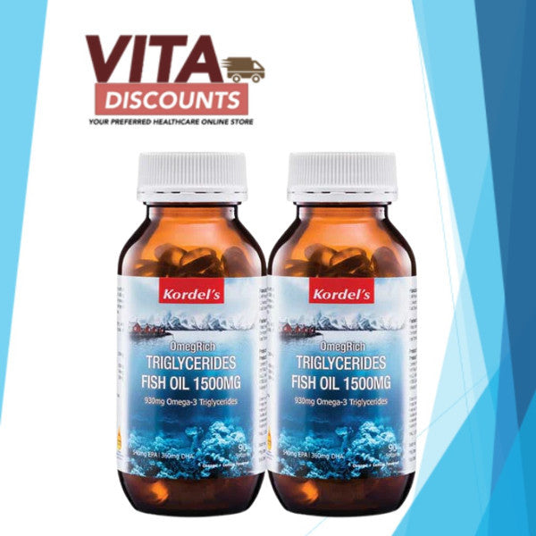 Kordel's Omegrich Triglycerides Fish Oil 1500mg Sgels (90's x 2 Pack) [Exp 08/2027]