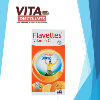 Flavettes Vitamin C 500mg Tabs Orange (60's) [Exp 11/2027]