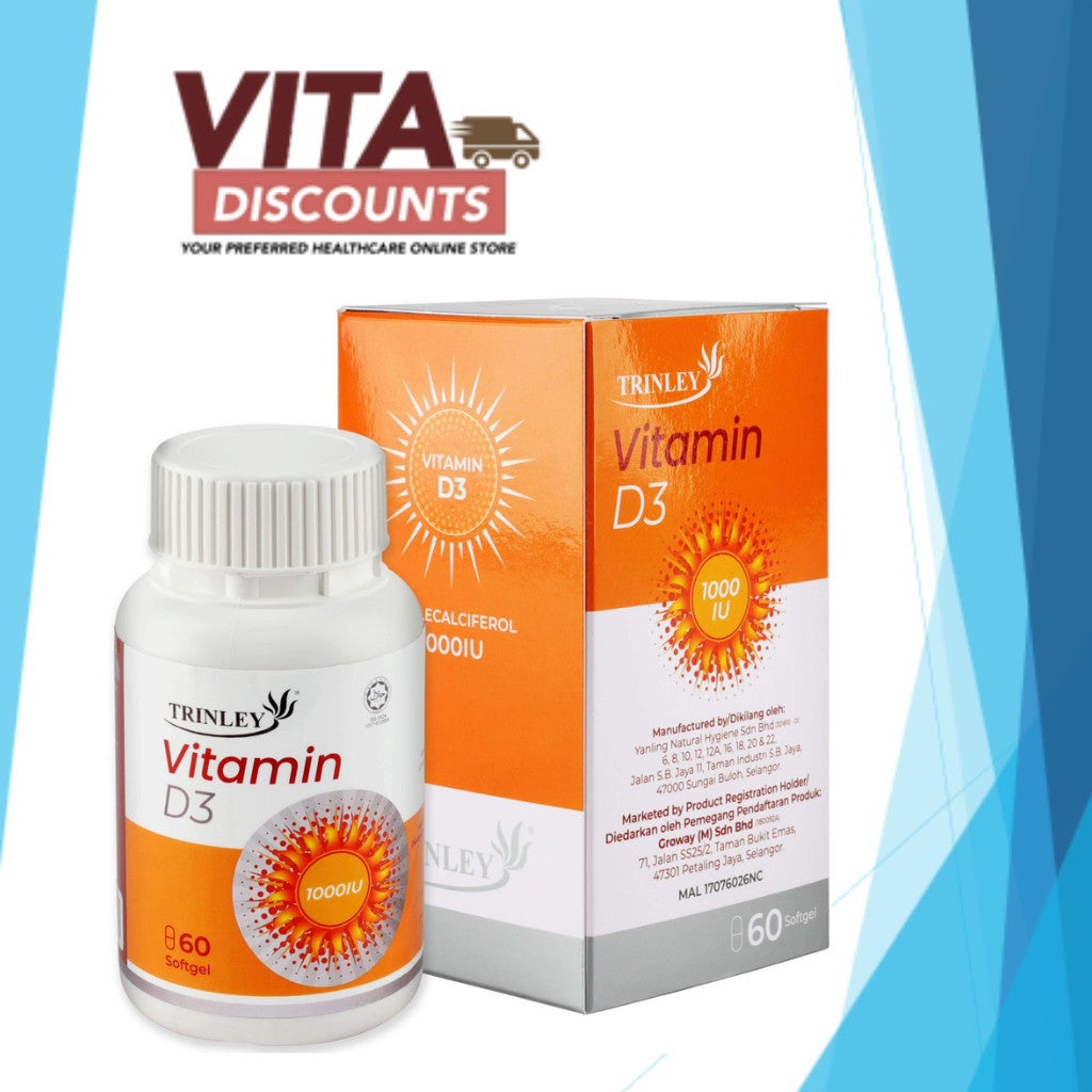 Trinley Vitamin D3 1000Iu Sgels (60's) [Free Gift]