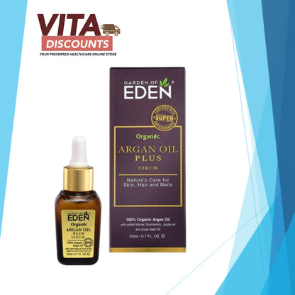 Garden Of Eden Organic Argan Oil Plus Serum (20ml) [Exp 01/2028]