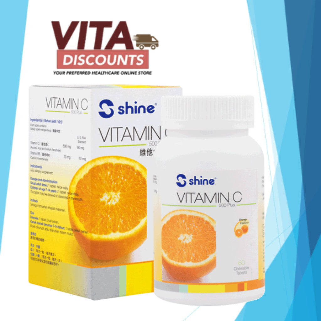 Shine Vitamin C 500 Plus Tabs (60's) [Exp 04/2027]