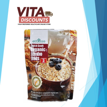 Etblisse Quick Cook Organic Jumbo Oats (500g) [Exp 07/2027]