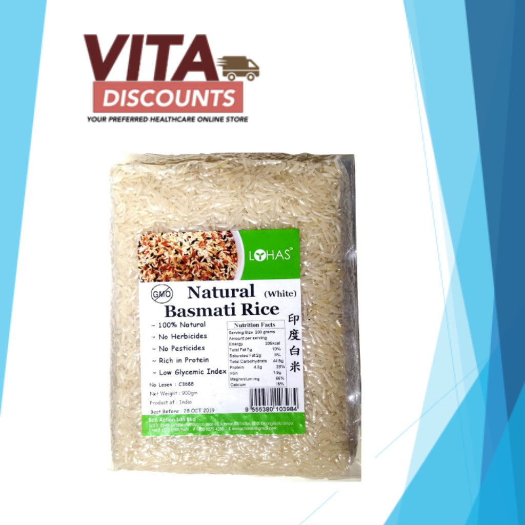 Lohas Natural Basmati Rice - White (900g)
