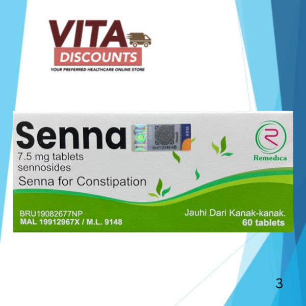 Remedica Senna 7.5mg Tabs (60's) [Exp 04/2030]