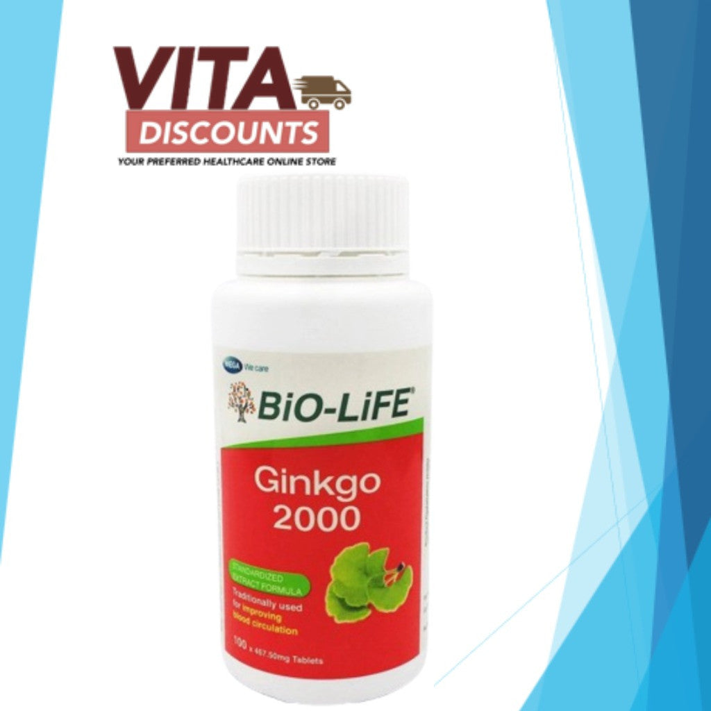Rtc - Bio-Life Ginkgo 2000 Tabs Single Big Bottle (100's) [Exp 09/2025]