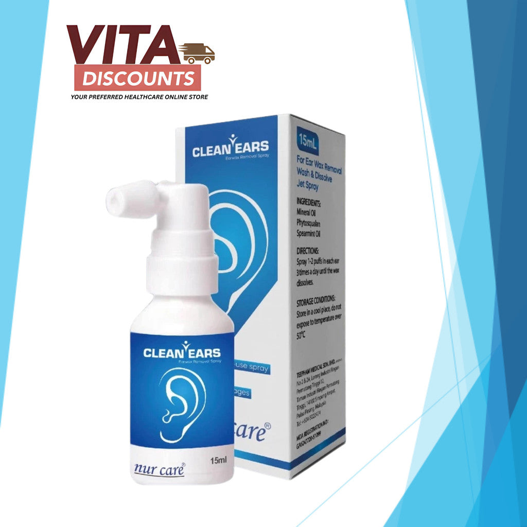 Nur Care Clean Ears Earwax Removal Spray (15ml) [Exp 05/2027]