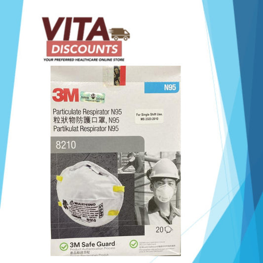 3M Particulate Respirator N95 8210 Full Box (20's)