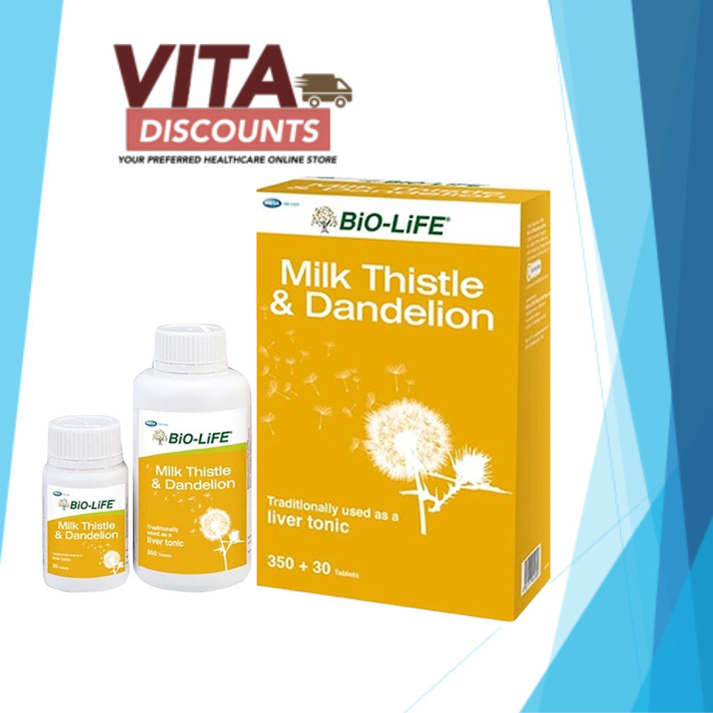 Bio-Life Milk Thistle & Dandelion Tabs (350 + 30's) [Exp 06/2027]