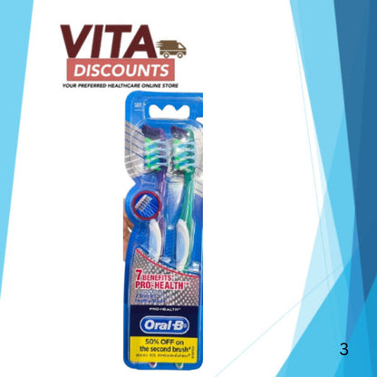 Oral-B 7 Benefits Pro-Health Toothbrush Soft (2's)