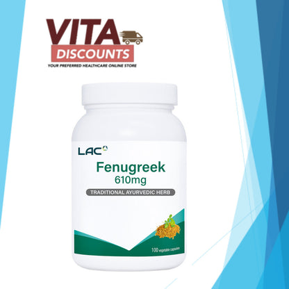 Lac Fenugreek 610mg Vcaps (100's) [Exp 04/2028]