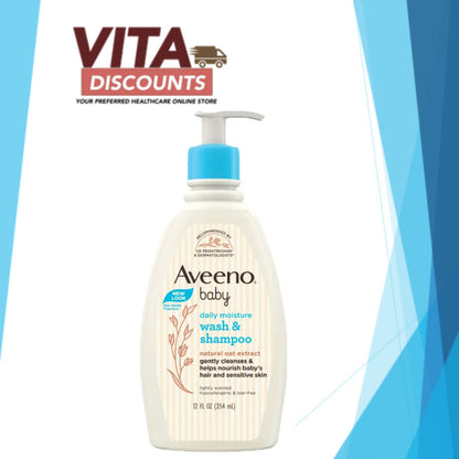 Aveeno Baby Daily Moisture Wash & Shampoo (354ml) [Exp 08/2028]