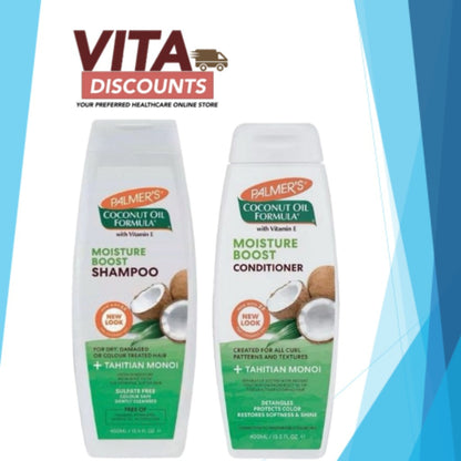 Palmer's Coconut Oil Formula With Vitamin E - Moisture Boost Shampoo/Conditioner (400ml) [Exp 06/2027]