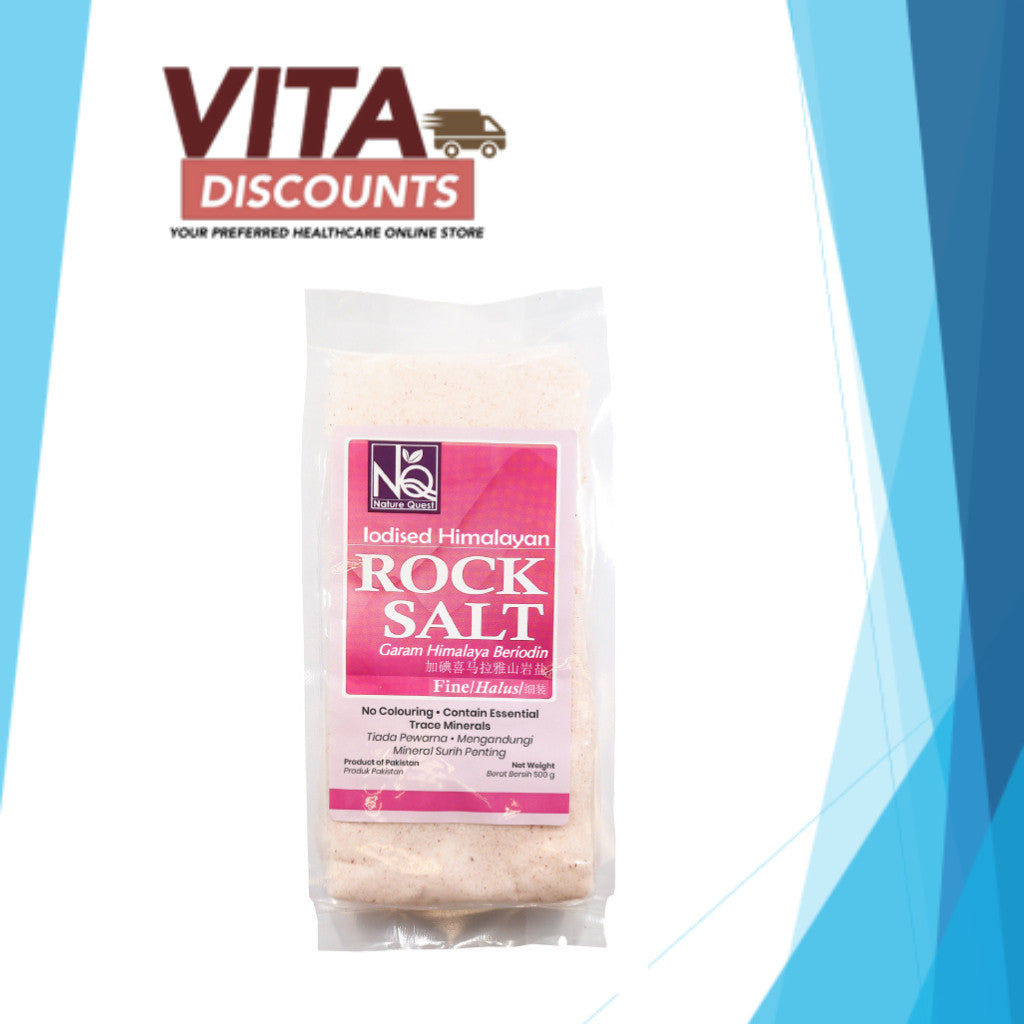 Nature Quest/Country Farm Organics Himalayan Rock Salt Fine (500g x 1/2 Pack) [Exp 05/2028]