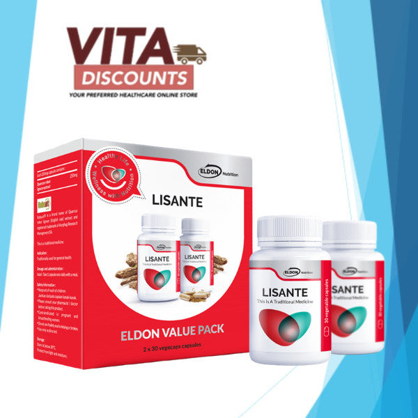 Eldon Nutrition Lisante 250mg Vcaps (30's) Pack-Of-2 [Exp 08/2027]  [Extra 2 Gift]