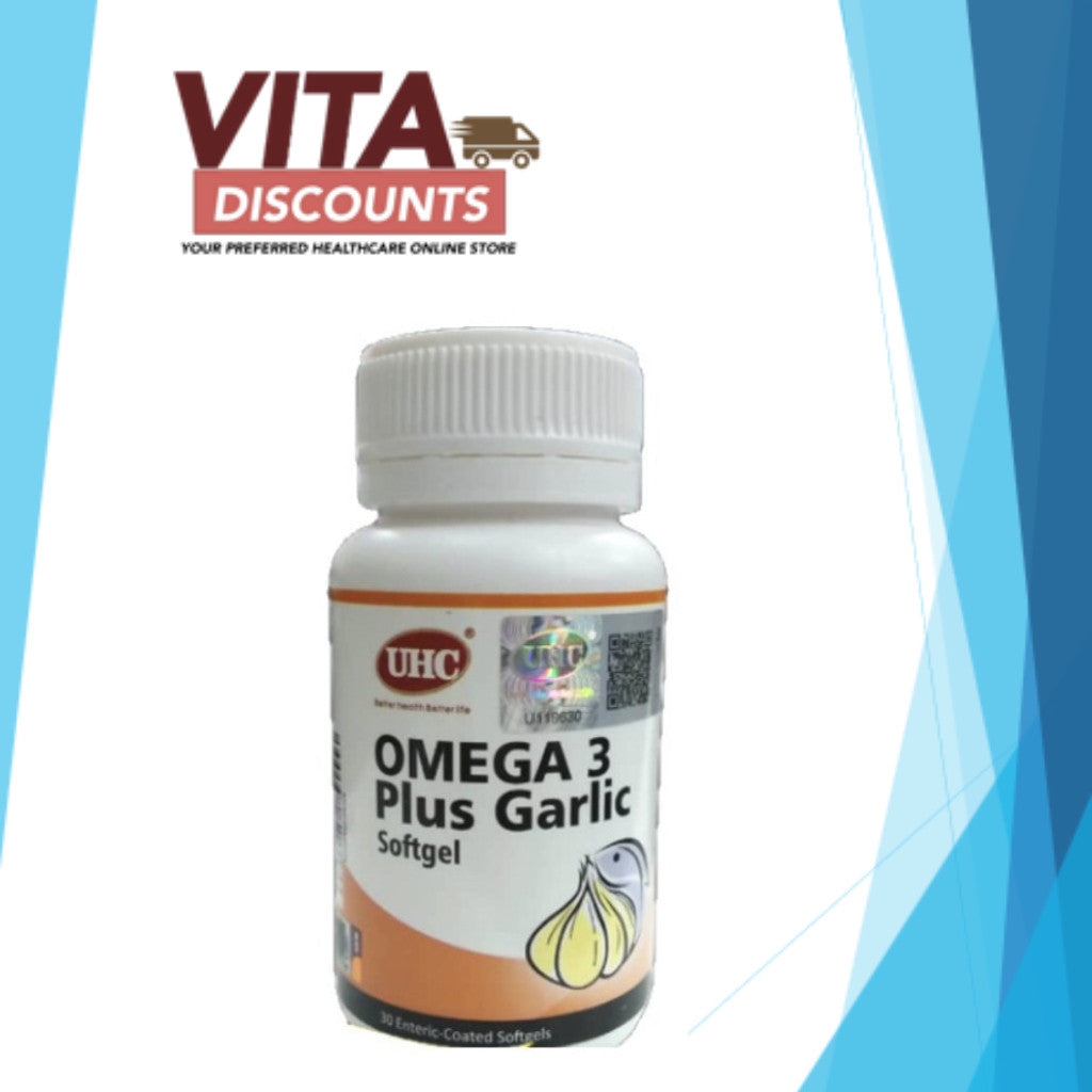 Uhc Omega 3 Plus Garlic Ecsgel (30's)