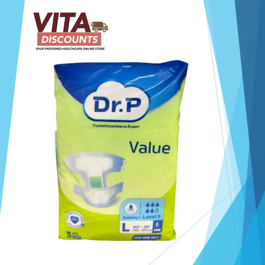 Dr.P Value Adult Diapers Size L Sample Pack (3's)