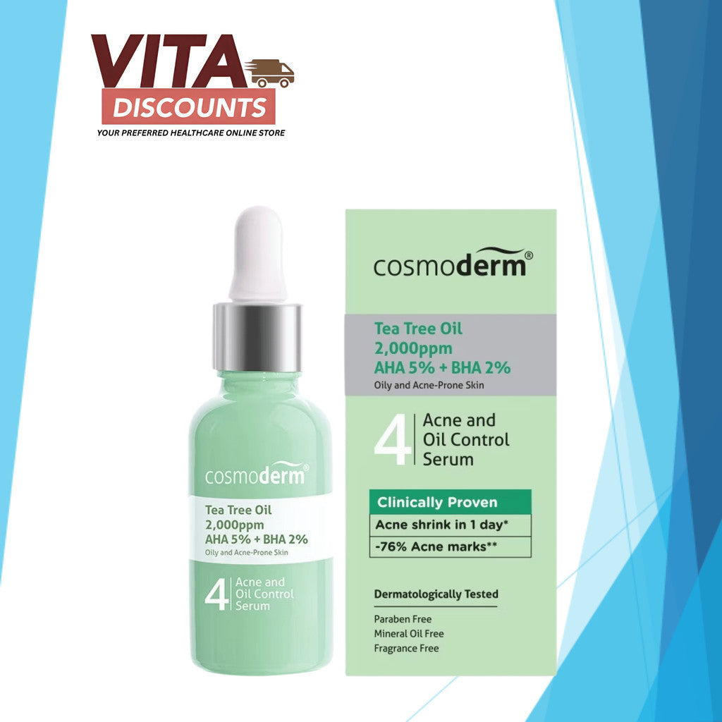 Cosmoderm Tea Tree Oil Acne And Oil Control Serum (30ml) [Exp 03/2028]