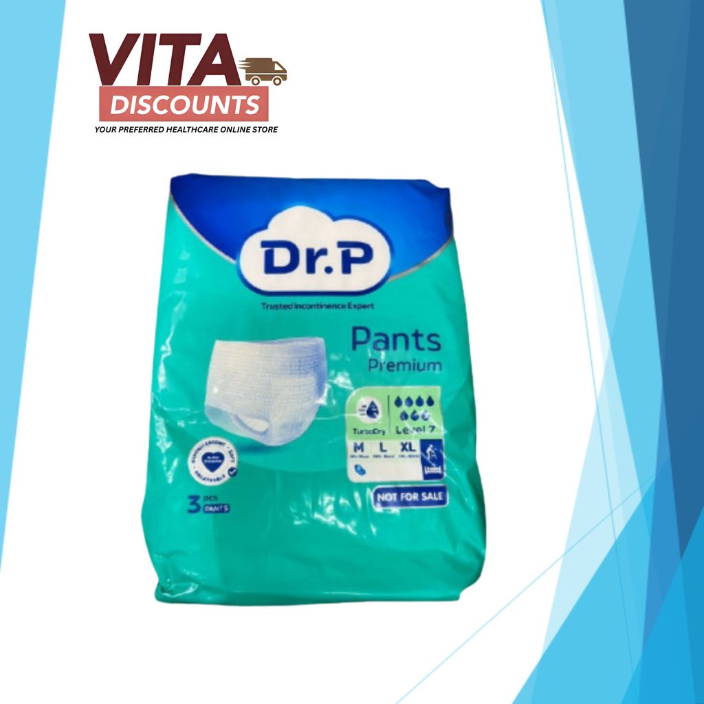 Dr.P Pants Premium Adult Diapers Size M Sample Pack (3's)