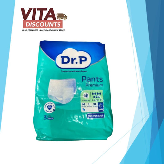 Dr.P Pants Premium Adult Diapers Size M Sample Pack (3's)