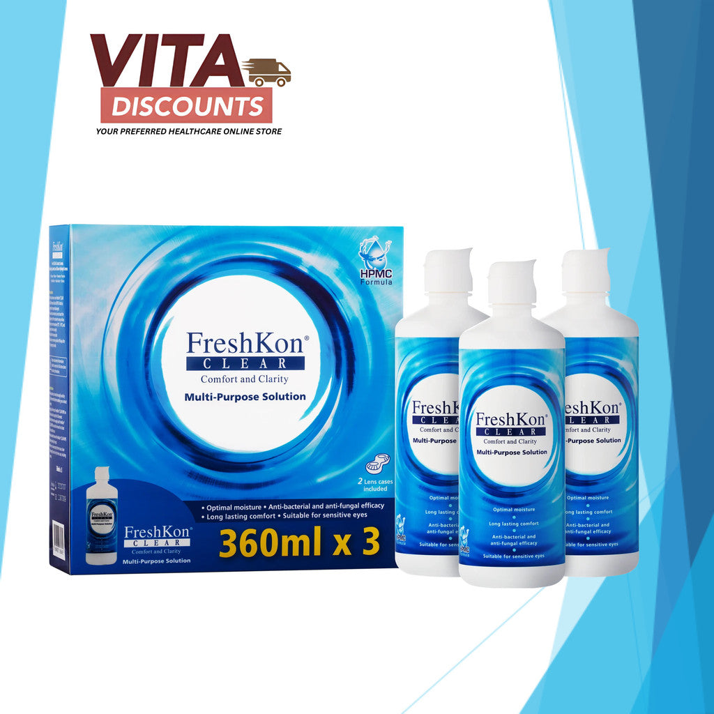 Hpmc Formula Freshkon Clear Multi-Purpose Solution (360ml x 3 Pack)