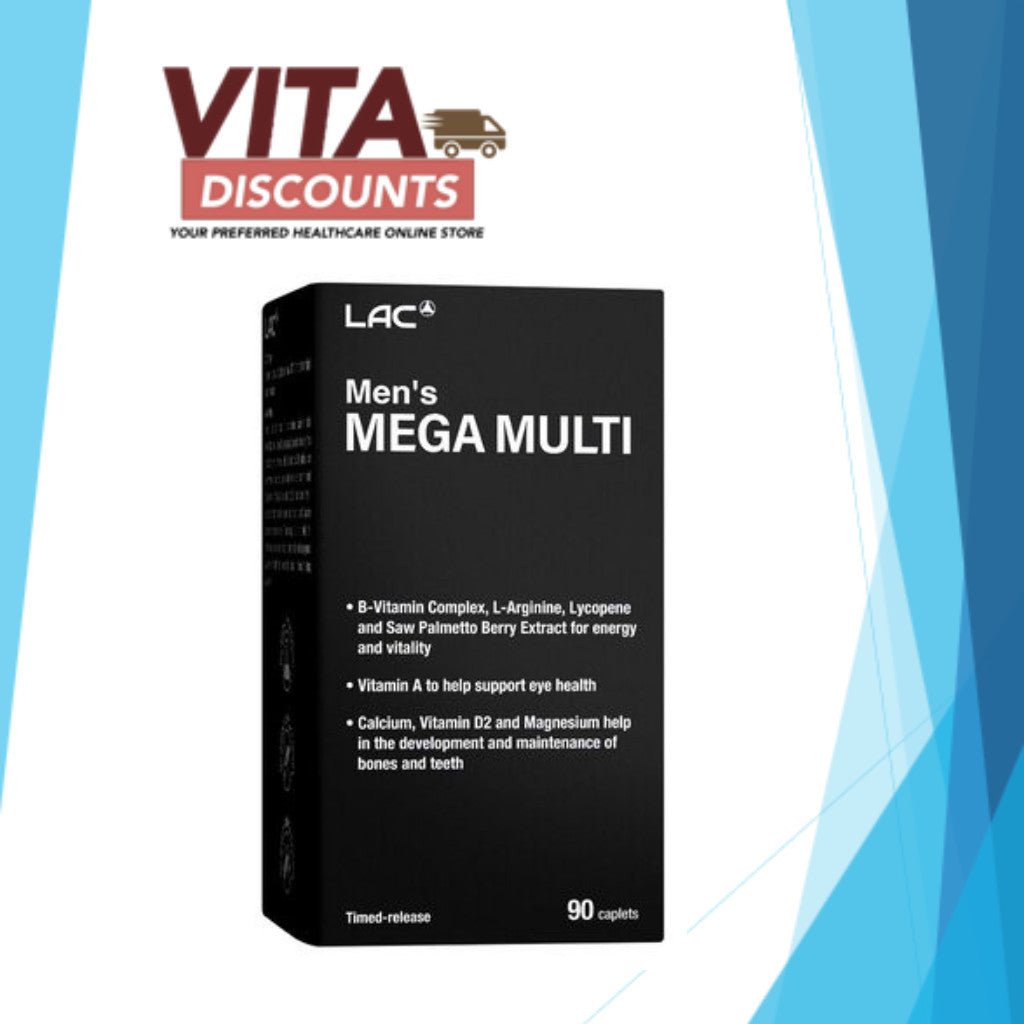 Lac Men's Mega Multi Timed-Release Caplets (90's) [Exp 04/2027]
