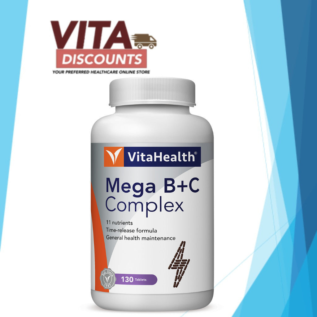Vitahealth Mega B+C Complex Tabs (130's)
