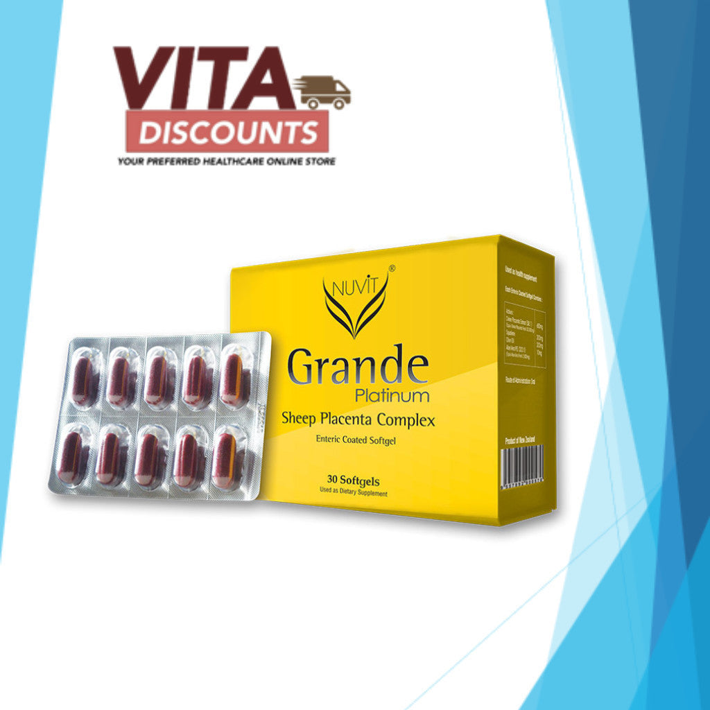 Nuvit Grande Platinum Sheep Placenta Complex Ecsgel (30's) [Extra 2 Gift]