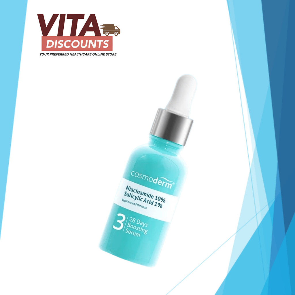 Cosmoderm Niacinamide 10% Salicylic Acid 1% 28 Days Boosting Serum (15ml/30ml) [Exp 06/2027]