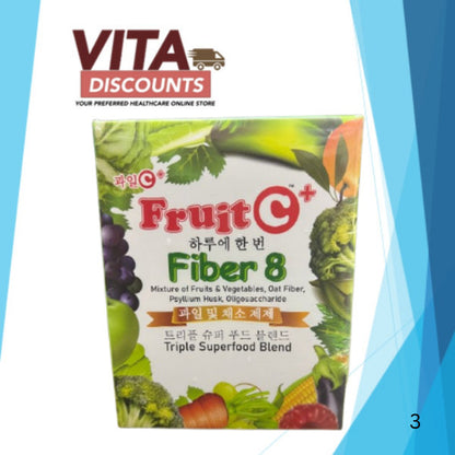 Fruit C+ Fiber 8 Triple Superfood Blend Powder (15g x 12's) [Exp 03/2028]