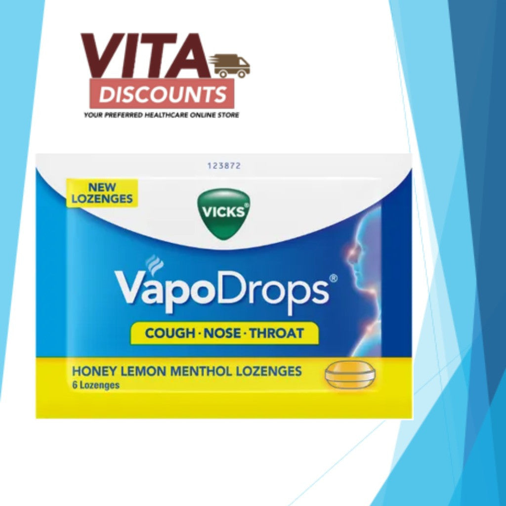 Vicks Vapodrops Lozenges - Honey Lemon/Orange Menthol (6's/12's) [Exp 05/2027]