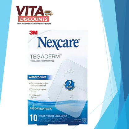 3M Nexcare Tegaderm Waterproof Assorted Pack (10's)