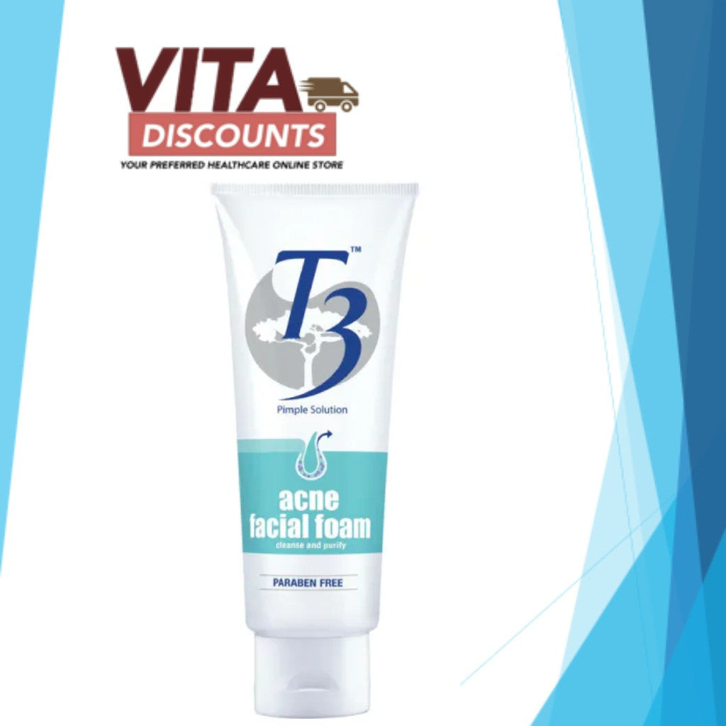 T3 Pimple Solution Acne Facial Foam (100g) [Exp 04/2027]