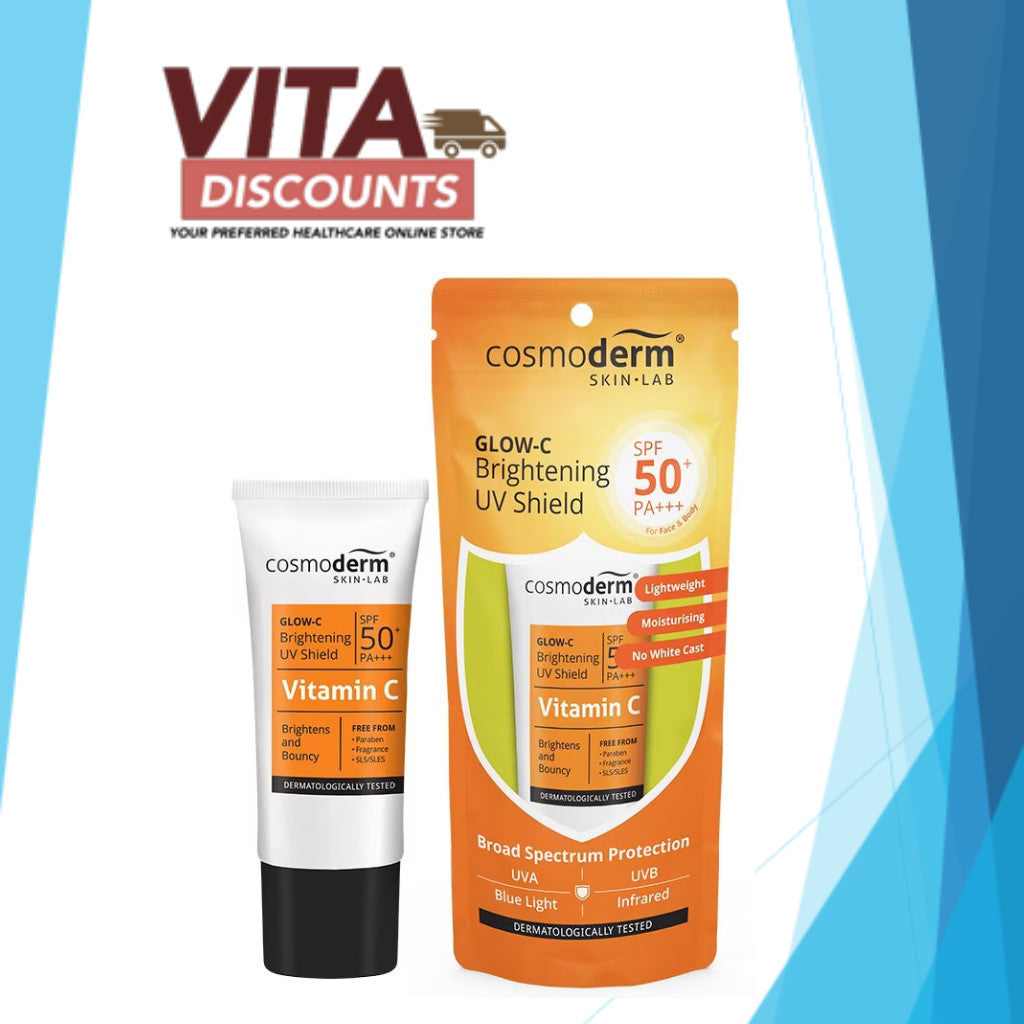 Cosmoderm Glow-C Brightening Uv Shield Spf50+ Pa+++ (30ml) [Exp 03/2027]