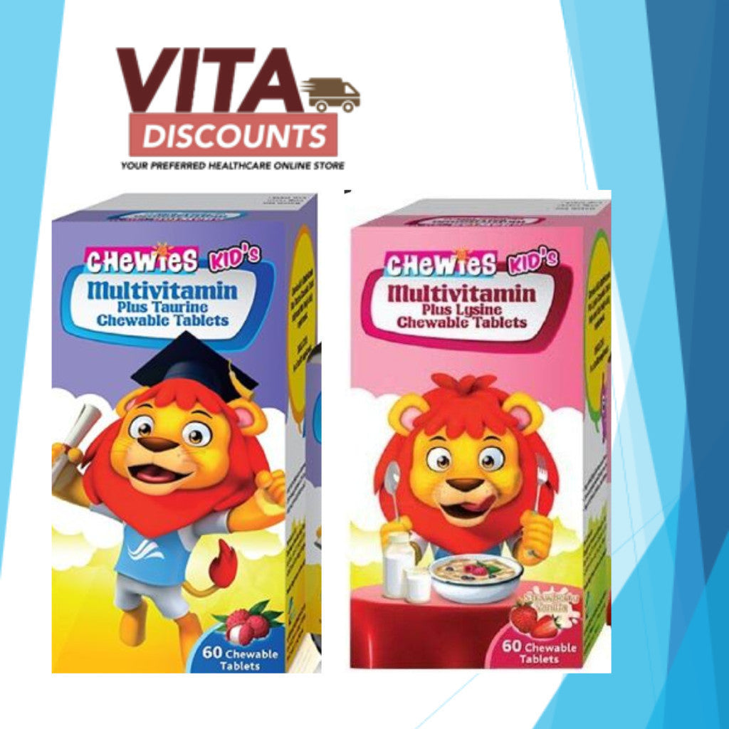 Chewies Kid's Chewable Multivitamin Ctabs Plus Lysine/With Taurine (30's/60's)