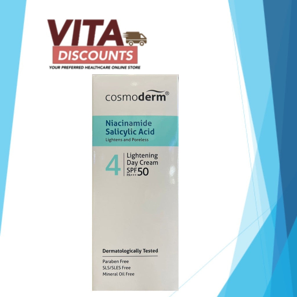 Cosmoderm Niacinamide Salicylic Acid Lightening Day Cream Spf 50+ (40ml) [Exp 04/2028]