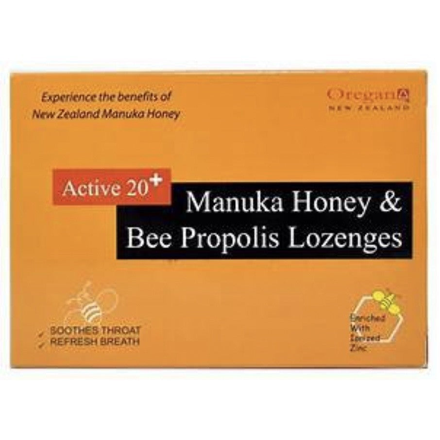 Oregan Manuka Honey & Bee Propolis Drops Active 20+ (12's) [Exp 05/2027]